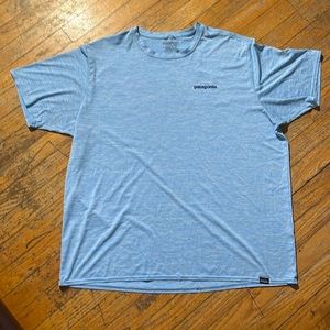 Patagonia Capilene Cool Daily Short Sleeve T-Shirt Boardshort Logo XXL Blue